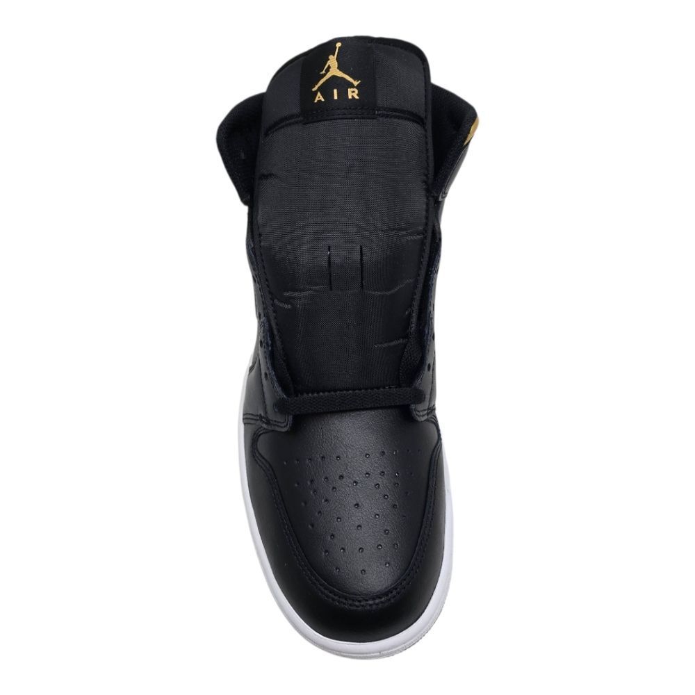 Nike Air Jordan 1 Mid Black Metallic Gold White DQ8426-071 Men's Size 12 - Picture 9 of 10